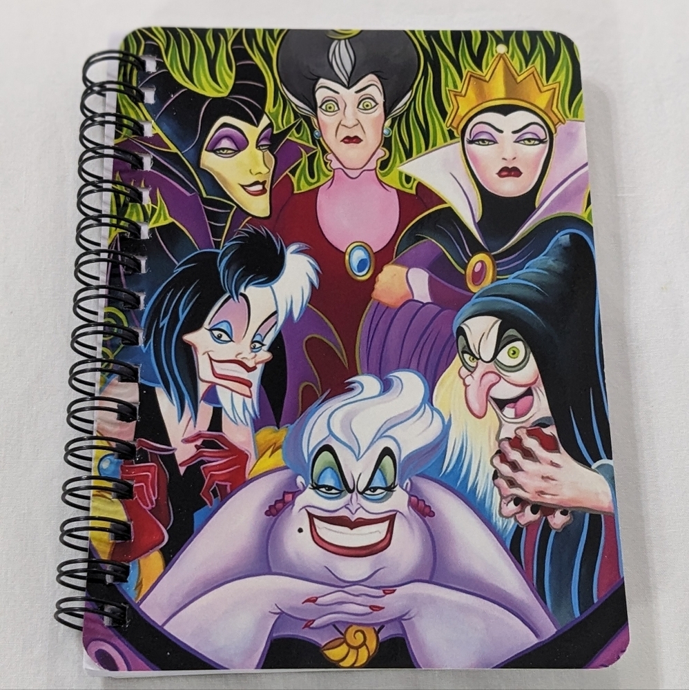 Disney Villians Small Spiral Notebook, NEW